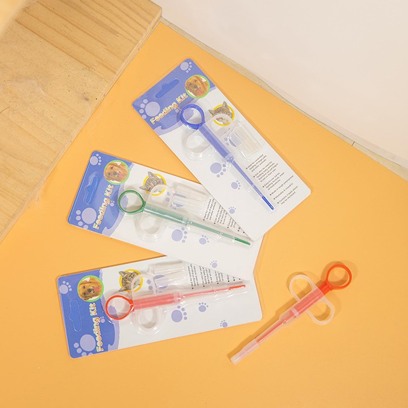 Tablettengeber Katze, 3-Pack Tablettengeber für Katzen, Pillenspender Tiermedizin Feeder für