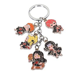 Keyring with 5 Mini Chibi Figures Sasori Deidara Pain Uchiha
