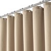 Dynamene Beige Fabric Shower Curtain - Waffle Textured Heavy Duty