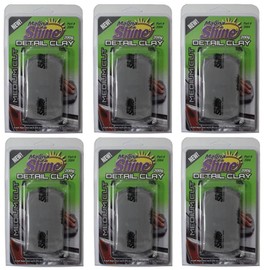 Magna Shine Car Detail Clay Bar, Premium Dark Gray Medium Duty Material, Large 200g Size (6 Pack)