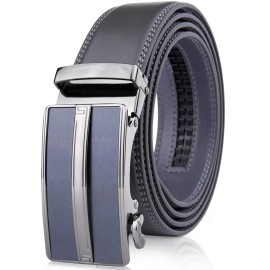 Access Denied Microfiber Leather Mens Ratchet Belts For Men Adjustable Fit Automatic Buckle - Gray