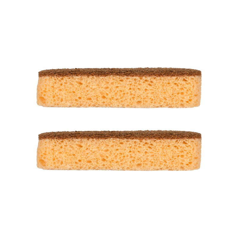 Casabella Copper Power Natural Fiber Non-Scratch Scrub Sponges (Pack of