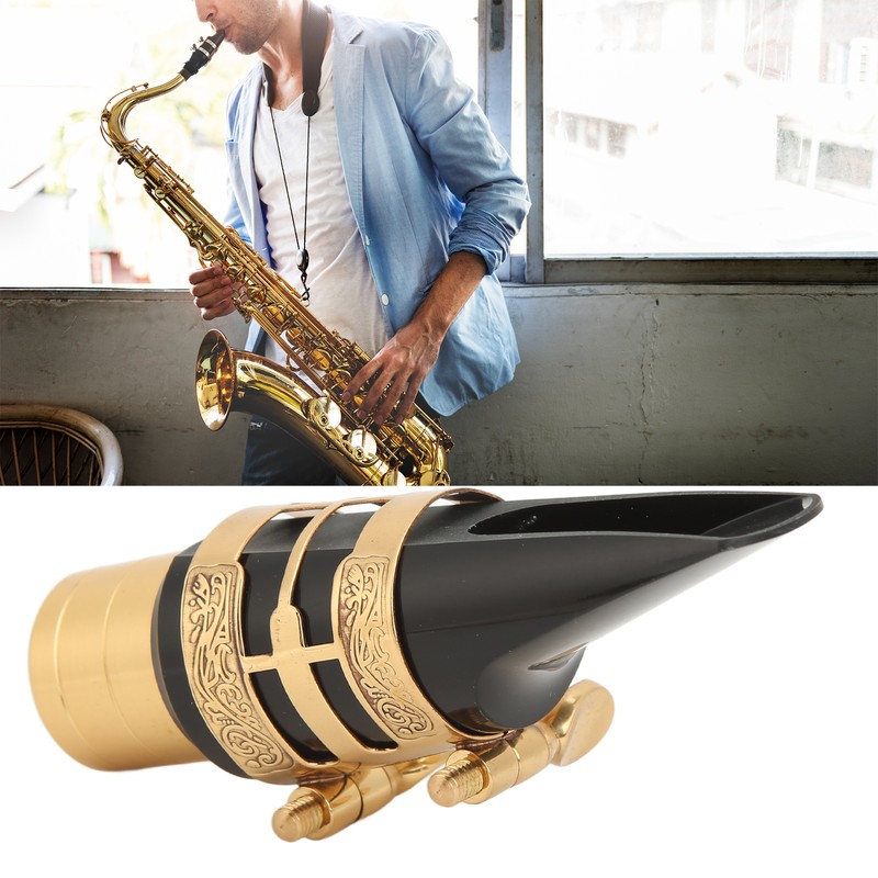 Alto Sax Mouthpiece Kit with Cap Ligature Metal Brass Saxophone