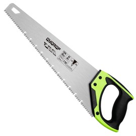 QYQRQF 18 Inch Hand Saw, Upgraded Heavy Duty Wood Saw with Chip Removal Design Rust-proof Handsaw for Sawing Pruning Gardening Wood Plastic and Drywall