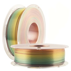 Silk Shiny Fast Color Gradient Change Rainbow Multicolored 3D Printer PLA Filament - 1.75mm 3D Printing Material 1kg 2.2lbs Spool, Widely Compatible for FDM 3D Printe by TTYT3D