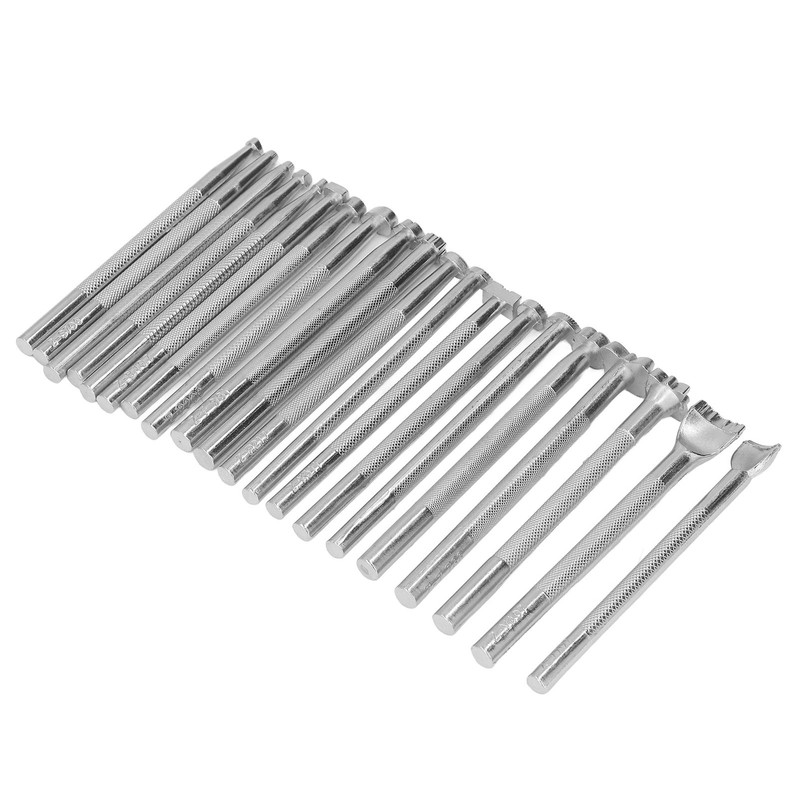 20Pcs Leather Stamping Tools Different Patterns High Hardness Anti Rust
