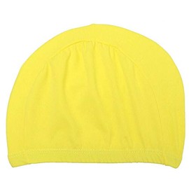 Light Yellow Easy Fit Unisex Adult Swimming Cap Hat Mens Womens Pool Sea Spandex Fabric