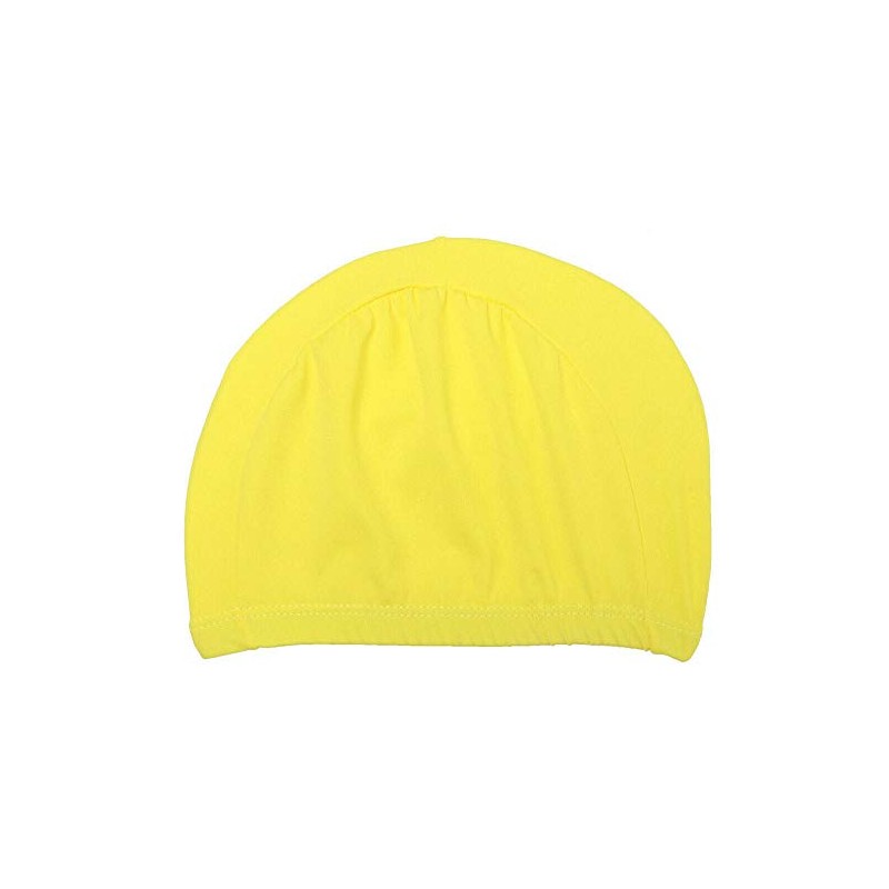 Light Yellow Easy Fit Unisex Adult Swimming Cap Hat Mens