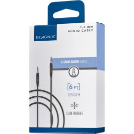 Insignia- 6' 3.5mm Audio Cable - Black