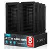 VOISEN Floor Register 4x10, 8 Pack Black Floor Vent Covers,
