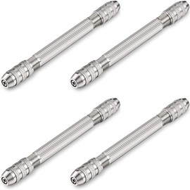 Double Ended Pin Vise DIY Hand Drill Pin Vise Resin Drill Wire Twisting Tools with Copper Collet Copper Drill Jewelry Making Tools for DIY Hairpin Keychain Bracelets Necklace (8 Pieces)