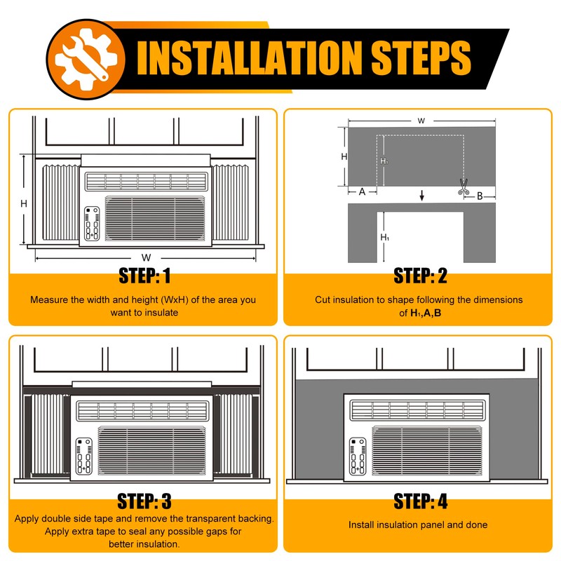 LBG Products Window Air Conditioner Side Panels,48" Extended Width Full
