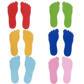 6 Color 42 Pairs 84 Prints Kid Shoe Stickers, Footprint Stickers Decals Wall, Floor, Staircase/Stickers Use in Classrooms, Dance Studios, Party Decorations (Mix)