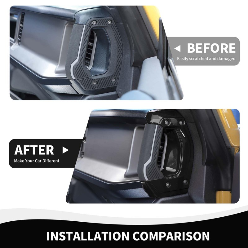 RAZPOY Center Console Side Grab Handle Cover Trim Compatible with