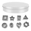 24 Piece Mini Cookie Cutter Set Stainless Steel Geometric Shapes