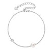 Dainty Pearl Bracelet for Women Sterling Silver Freshwater Cultured Small