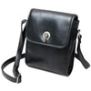 Gravela GL-024 BK Shoulder Bag, Cow Floor Leather, Mini Shoulder