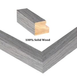 Egofine Picture Frame Set 12 Pack, Picture Frames Collage Wall Decor with Two 8x10, Four 5x7, Four 4x6, Two 4x4, Photo Frames for Wall and Tabletop, Made of Solid Wood, Covered by Plexiglass, Oak Grey