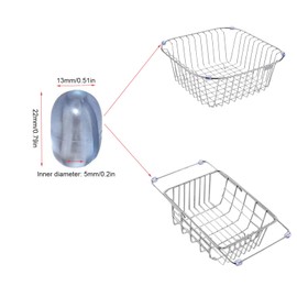 NentMent 50 Pack Dish Drying Rack Bumpers Non Scratch Sink Grid Rubber Feet Pads Protector for Dishrack Wire Dish Drainer Dish Rack Silverware Utensils Basket Holder Sink Counter Top Dish Drainer
