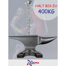 ALECPEA Stainless Steel Ceiling Hook Hanging Chair up to 450 kg - 360° Rotating Ceiling Bracket, Punch Bag Holder, Swing Hook - Ceiling Mount for Concrete Wood Sets Playground Porch Seat Trapeze Yoga,