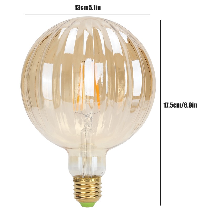 4W G125 Antique Bulb E27 WatermelonShape LED Filament Lamp Home