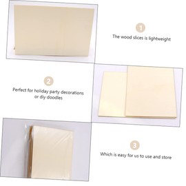 jojofuny 10pcs Unfinished Rectangular Wood Slices for DIY Crafts Natural Basswood Craft Supplies for Home Decor Engraving Painting Personal Projects