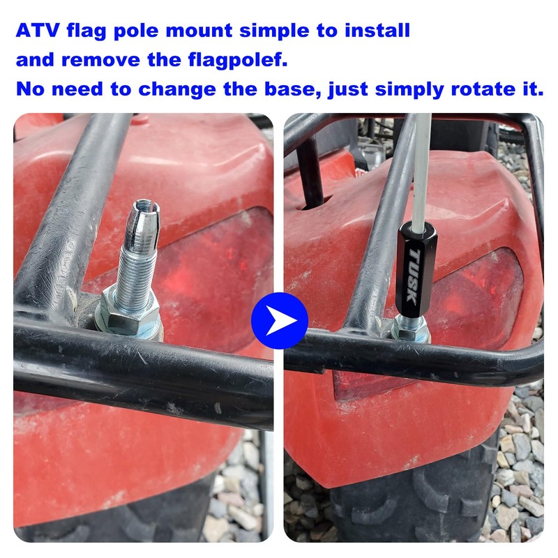 BZTT Quick Release Flag Pole Holder 1/4'' Flag Pole Mount