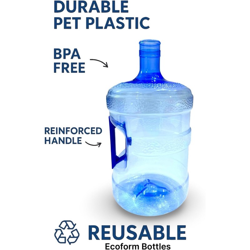 EcoForm 3 Gallon Water Jug with Silicone Cap - Reusable