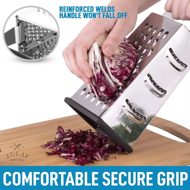 Zulay Cheese Grater with Easy Grip Handle