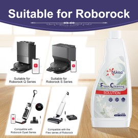 Nukisa Gardenia Scent Floor Cleaning Solution Compatible With Roborock Robot Vacuum And Mop Cleaner， Deep Cleans For Multiple Hard Floors, Suitable With All Robot Vacuums With Mopping (1)