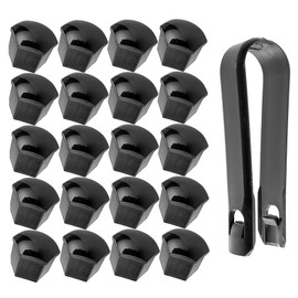 Pack of 20 Plastic Nut Cover Cap Screw Wheel Bolts Wheel Bolts Caps Bolt Hub Caps Wheel Nut Cap with 1 Piece Pulling Hook for Cars (17 mm)
