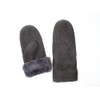 SUPER s6x Lambskin Gloves Mittens Merino Lambskin Dark Grey Ladies