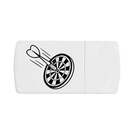 Azeeda 'Darts Bullseye Action' Pill Box with Tablet Splitter (PI00035505)