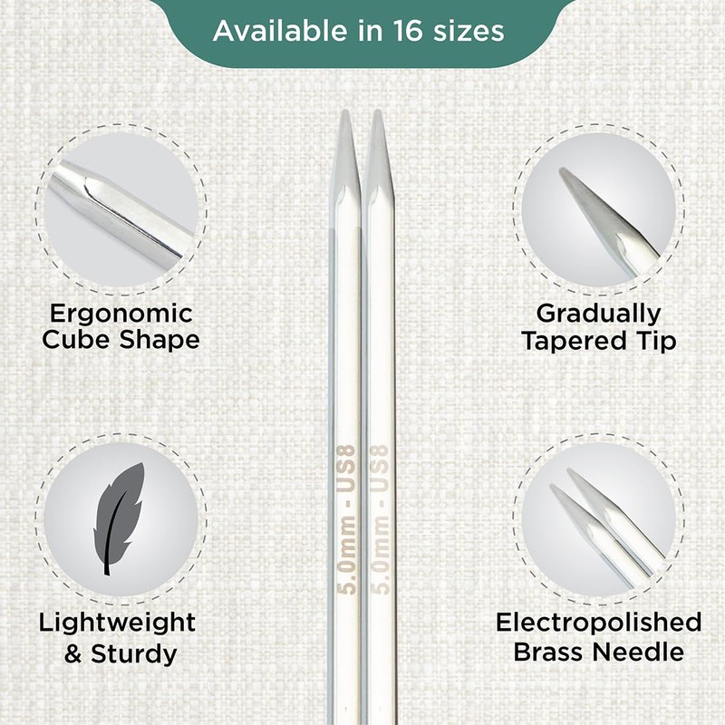 KnitPro Nova Cubics Interchangeable Circular Needles 5" (13cm) | 5.00mm