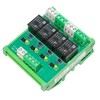 GAEYAELE 4 Channel 1 SPDT DIN Rail Mount 12V 24V DC/AC Interface Relay Module (FY-T734-12VACDC)