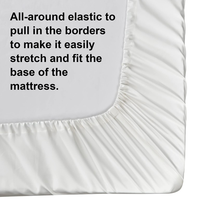 NTBAY 500 Thread Count 100% Egyptian Cotton Single Fitted Sheet,