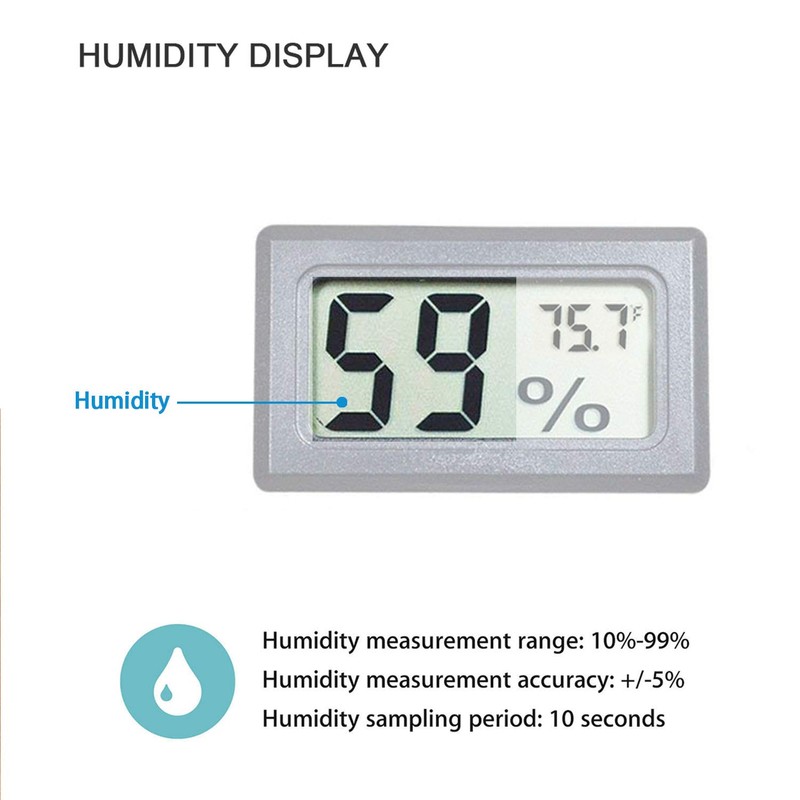4-Pack Mini Digital Temperature Humidity Meters Gauge Indoor Thermometer Hygrometer