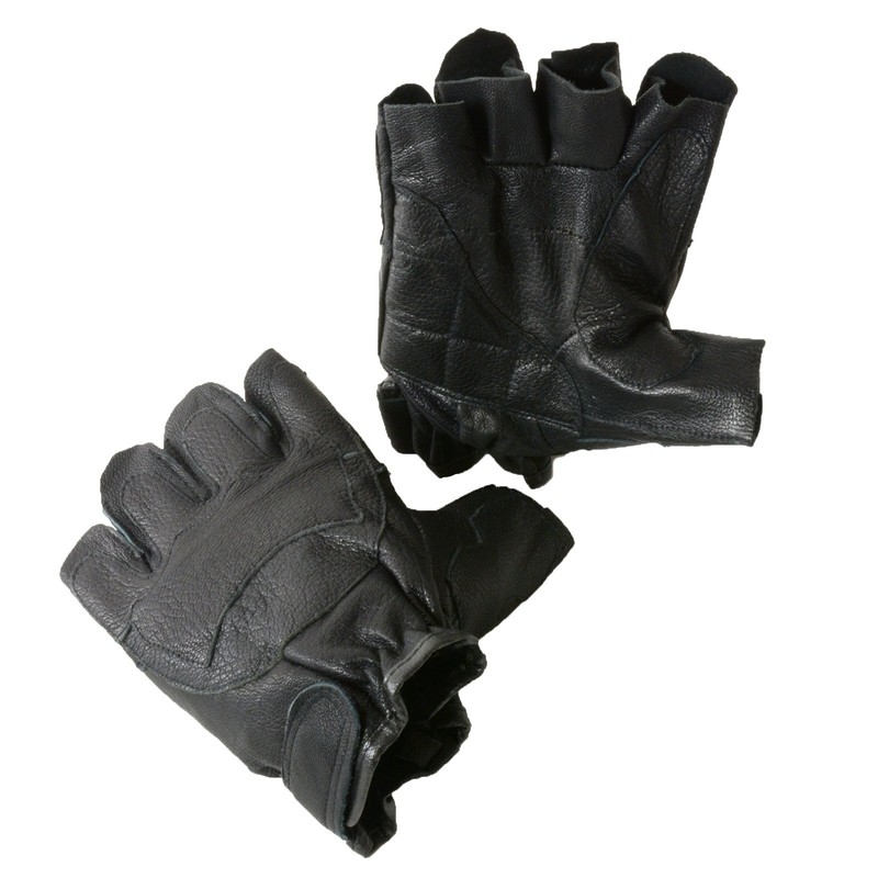 Alpine Swiss Mens Fingerless Gloves Genuine Leather for Workout Training