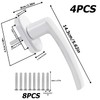 HOMURY Set of 4 Aluminium Window Handles: Lockable Window Handle,