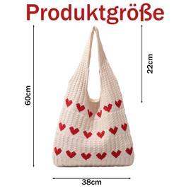 Vimmvid Women's Beige Beach Bag, Swimming Bags with Pink Bows, Beach Bag, Shoulder Bag, Mesh Knitted Bag, Beach Bag, Small Crochet Bag for Everyday Use, Shopping, Holiday, Beach, beige