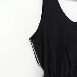 Hurley Women's Hurley Coastal Tank Romper Black White UPF 50+ Size Small CQ2519 010