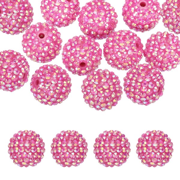PATIKIL 20mm Resin Rhinestone Beads for Beadable Pen, 10 Pack