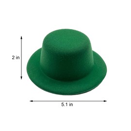 ASUNFO 6 Pcs Mini Top Hat Miniature Formal Hats Felt Colorful for Crafts Hair Accessories Christmas Party Ornaments 6 Colors 5.1"