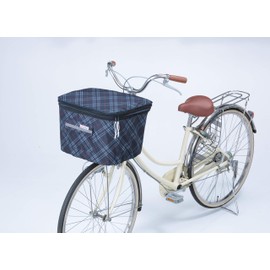 川住製作所 自転車 2段式前カゴカバー KW-256FR ネイビーチェック