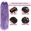 Purple Passion Twist Hair 24 Inch 5 Packs Water Wave