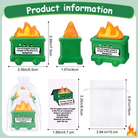 Hollowfly 20 Set Mini Dumpster Stress Balls Bulk Motivational Quotes Stress Balls Inspirational Relief Pressure Toy Funny Squeeze Appreciation Gift for Employee Coworkers Staff Volunteer (Strongest)