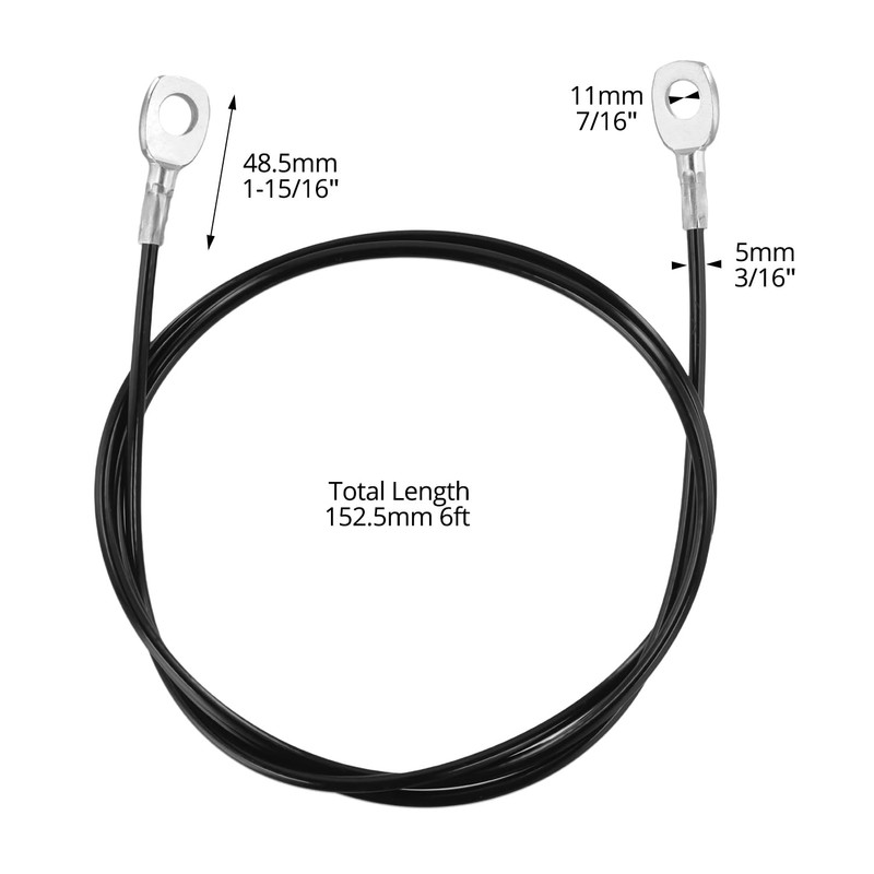 QWORK® 1.5 Meters Fitness Steel Cable Pulley Cable, Cable Machine