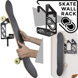 MEOLLO Skateboard rack (100% Steel) (2 X Black)