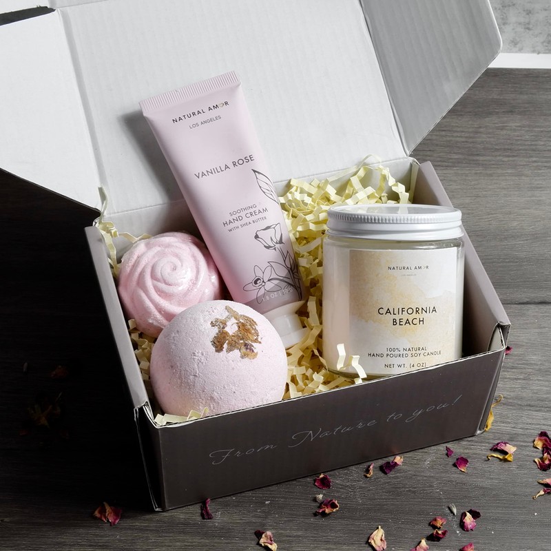 Natural Amor Relaxation Spa Gift Set for Women, 5 Piece