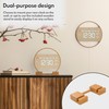Driini Modern Large Digital Wall Clock - Bamboo Wood with